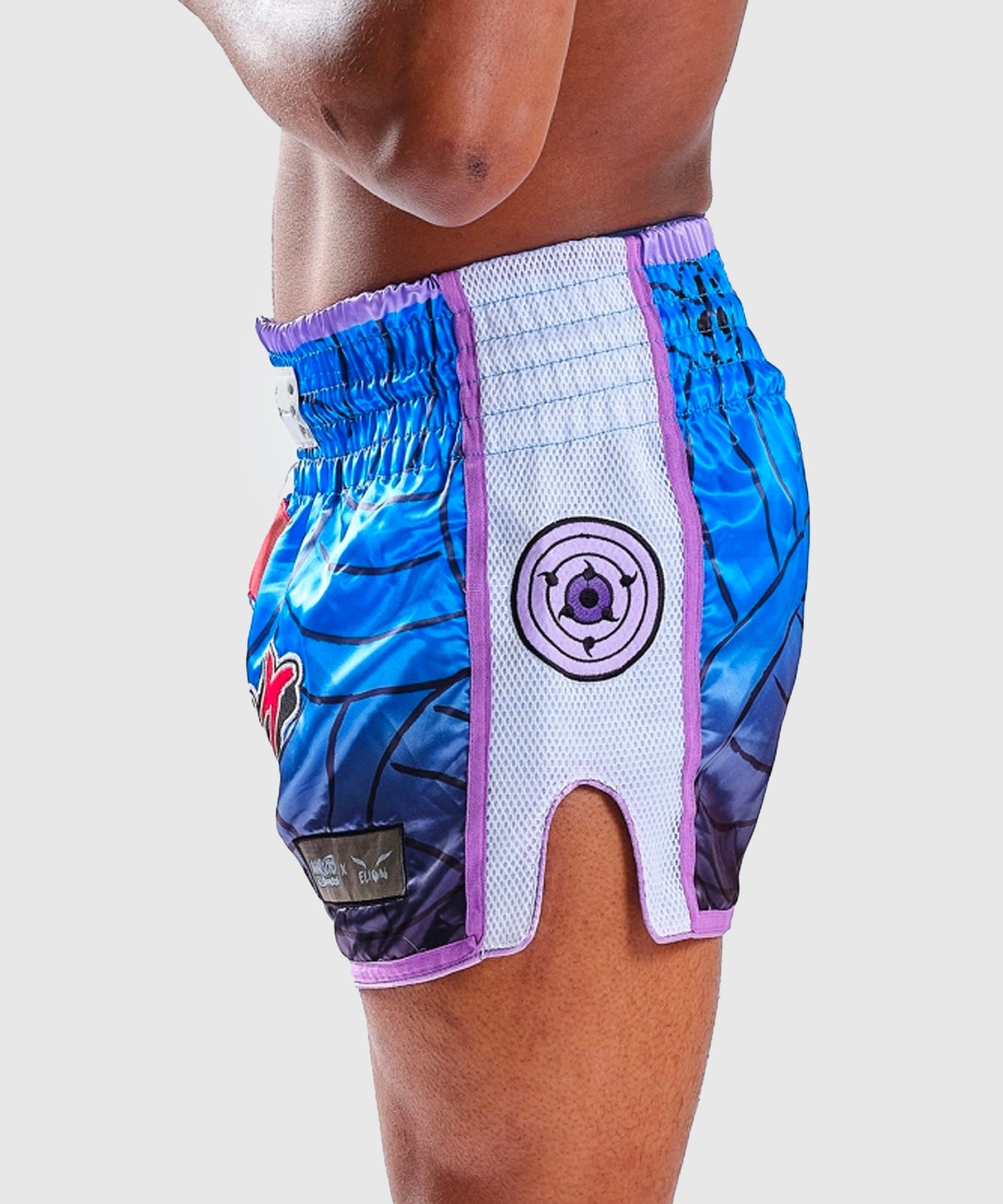 Short de Muay Thai Elion X Naruto - Sasuke - Bleu