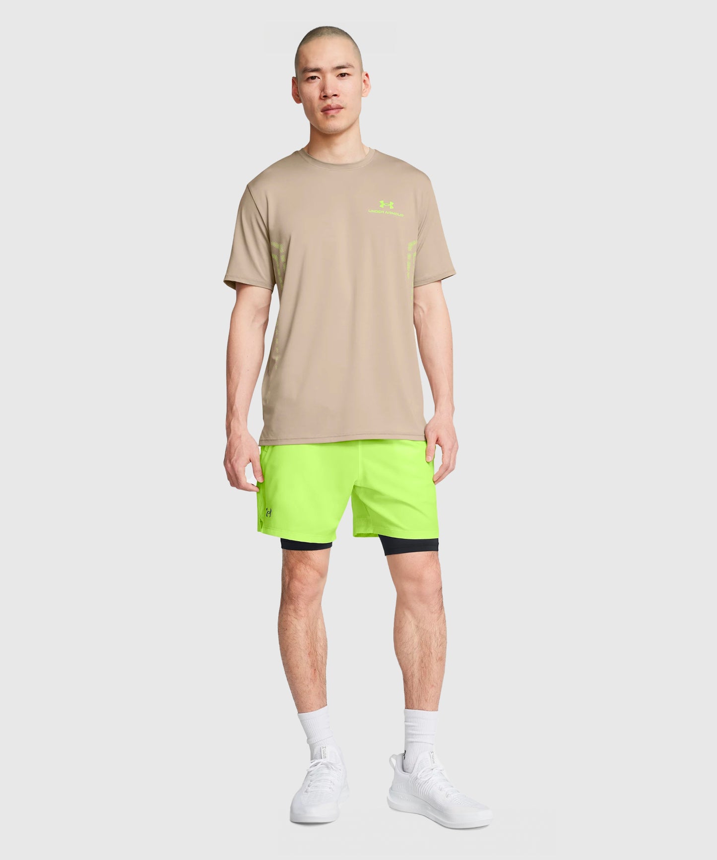 Under Armour 2-En-1 Ua Vanish Woven Pantaloncini – Giallo Fluo