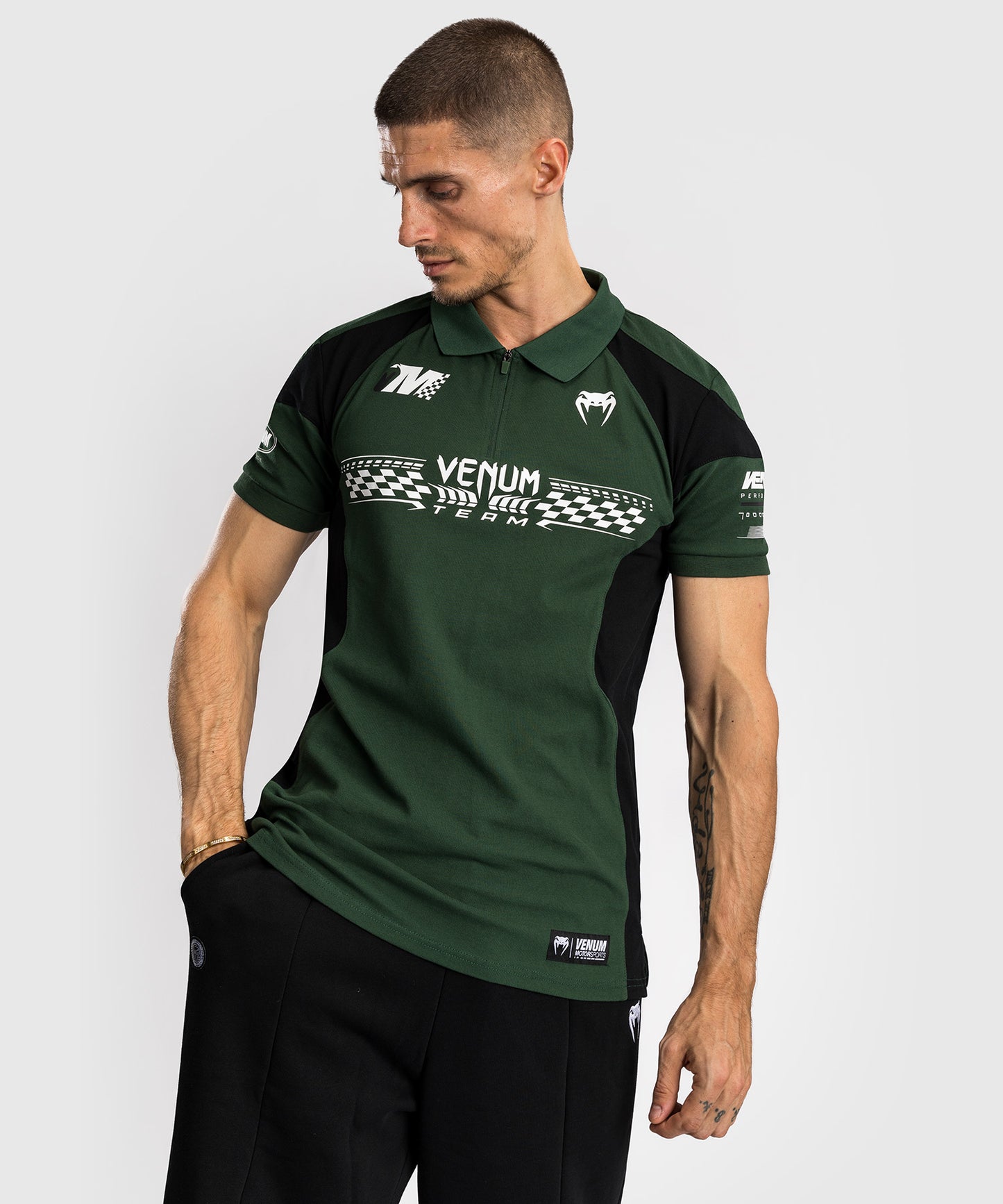 Venum Motorsport Baumwollpolo - Tiefwald