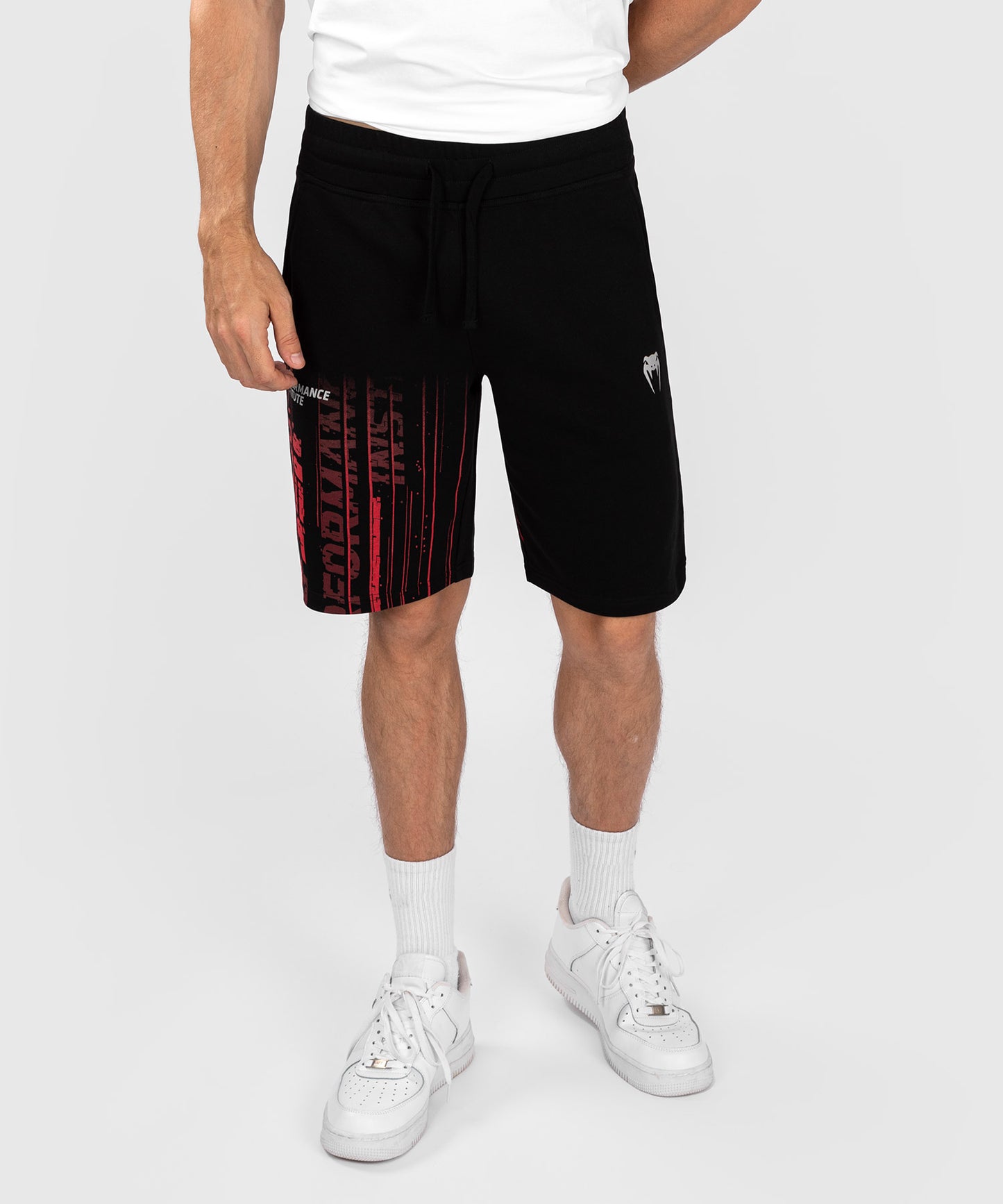 UFC Venum Performance Institute 2.0 Baumwoll-Short für Männer - Schwarz/Rot
