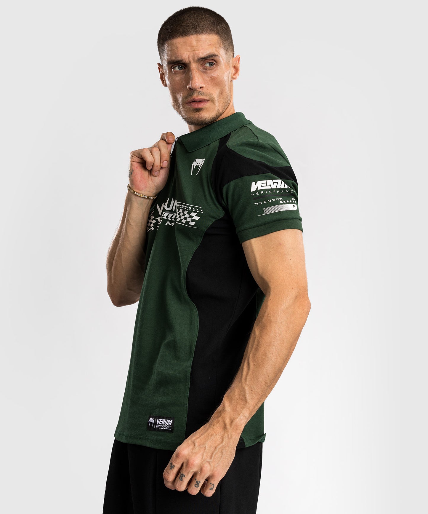 Venum Motorsport Baumwollpolo - Tiefwald