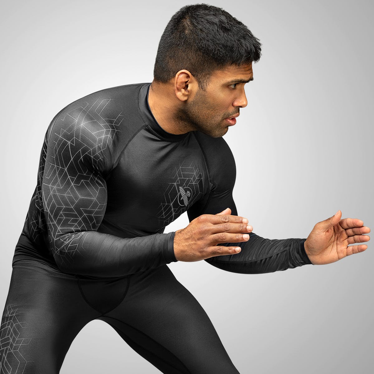Hayabusa Geo Langarm-Rashguard - Grau