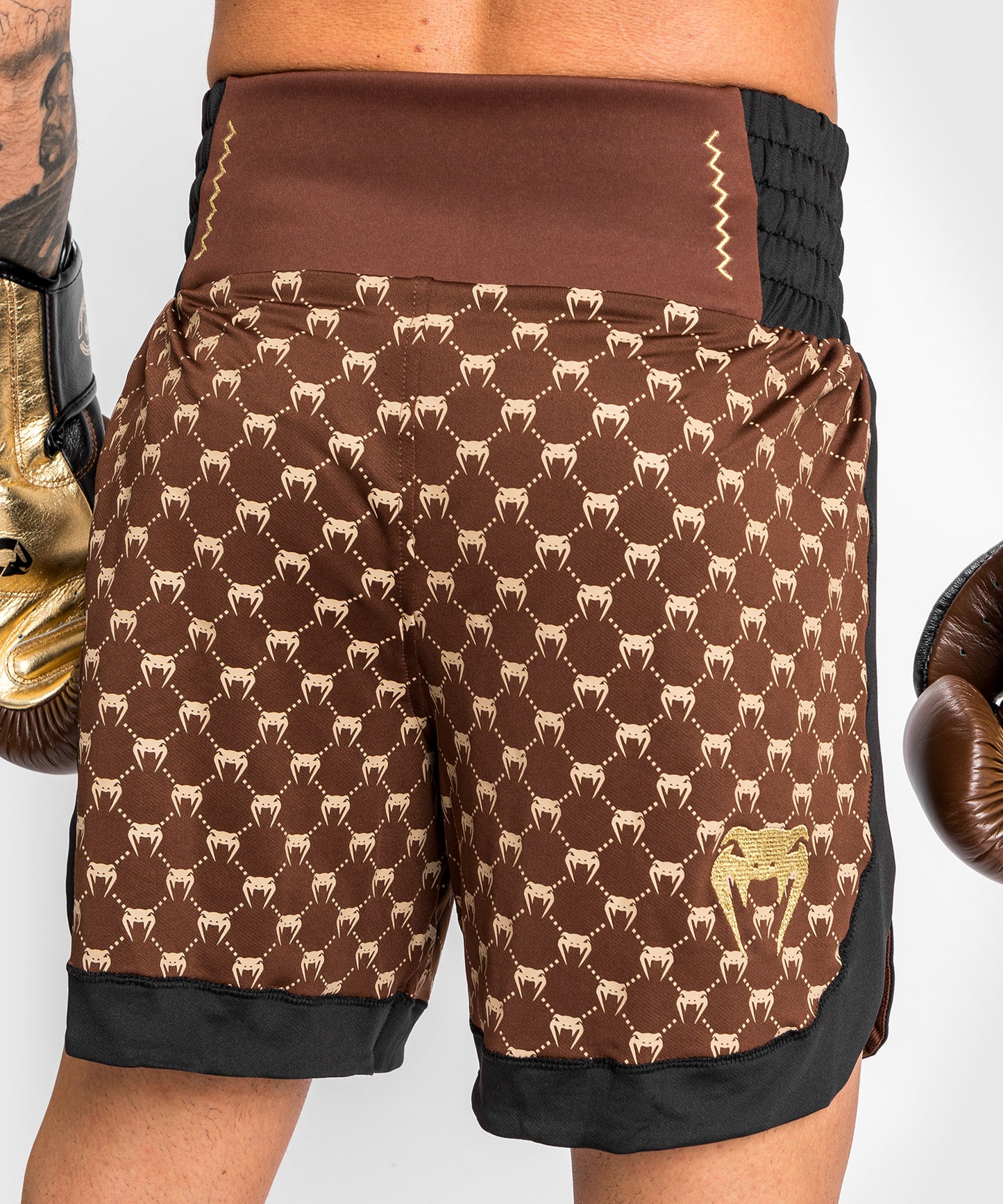 Short de Boxe Venum Monogram - Noir/Marron