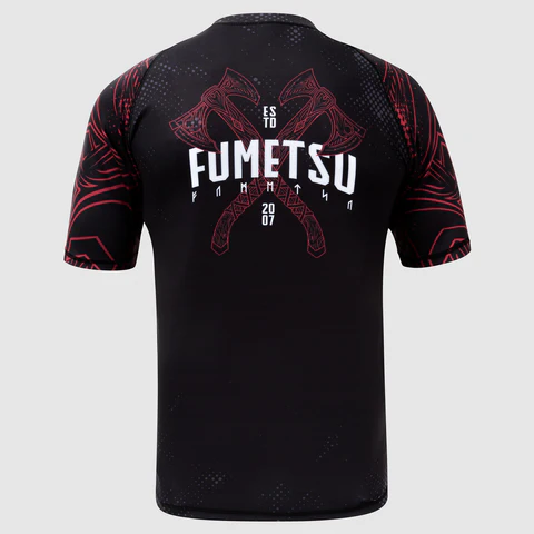 Fumetsu Berserker Kurzarm-Rashguard - Schwarz/Rot