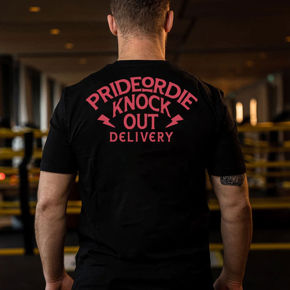 Pride Or Die Knockout Delivery Trainings-T-Shirt - Schwarz
