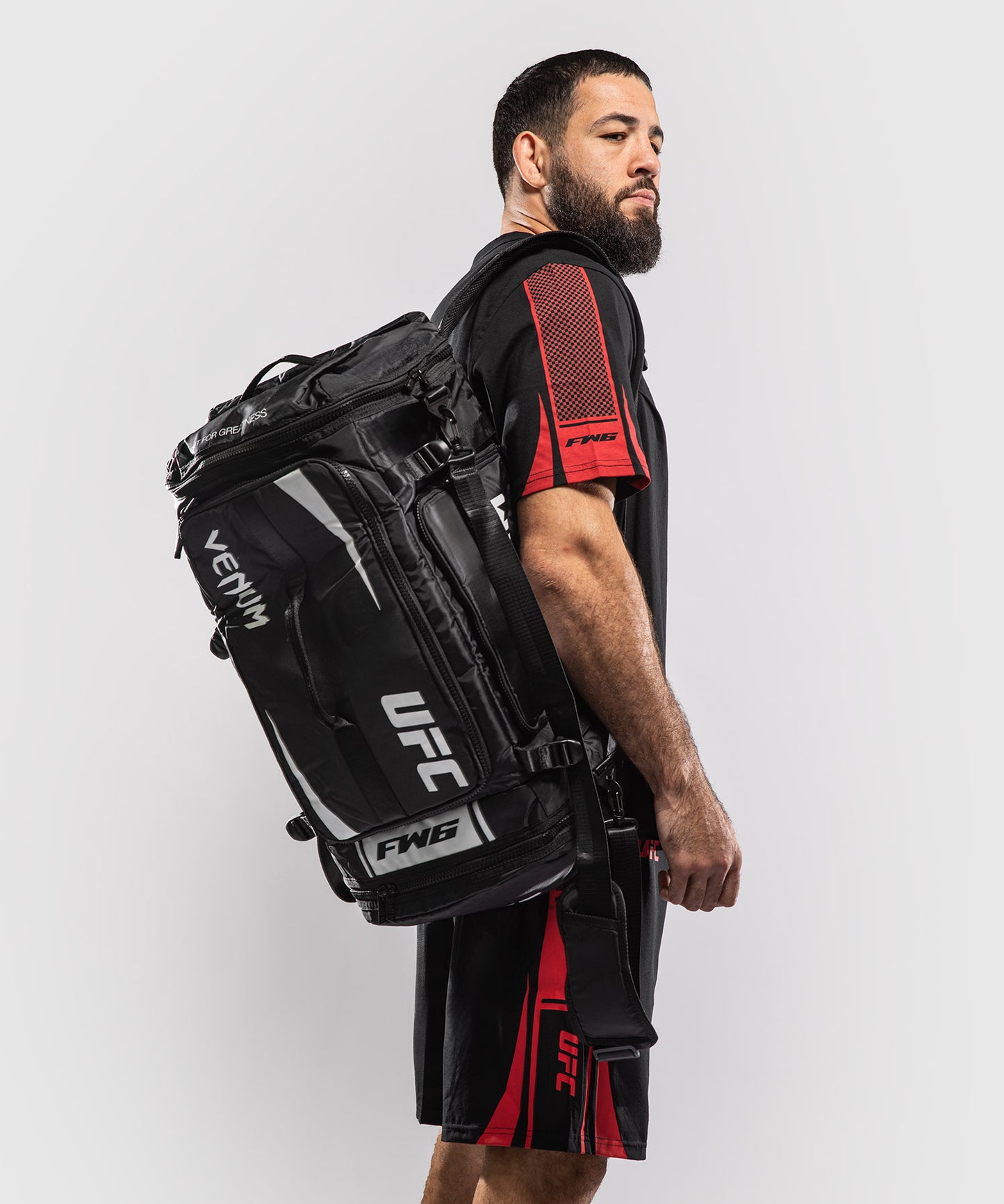 UFC Unity by Venum Authentic Fight Week Gear Bag – Black/White