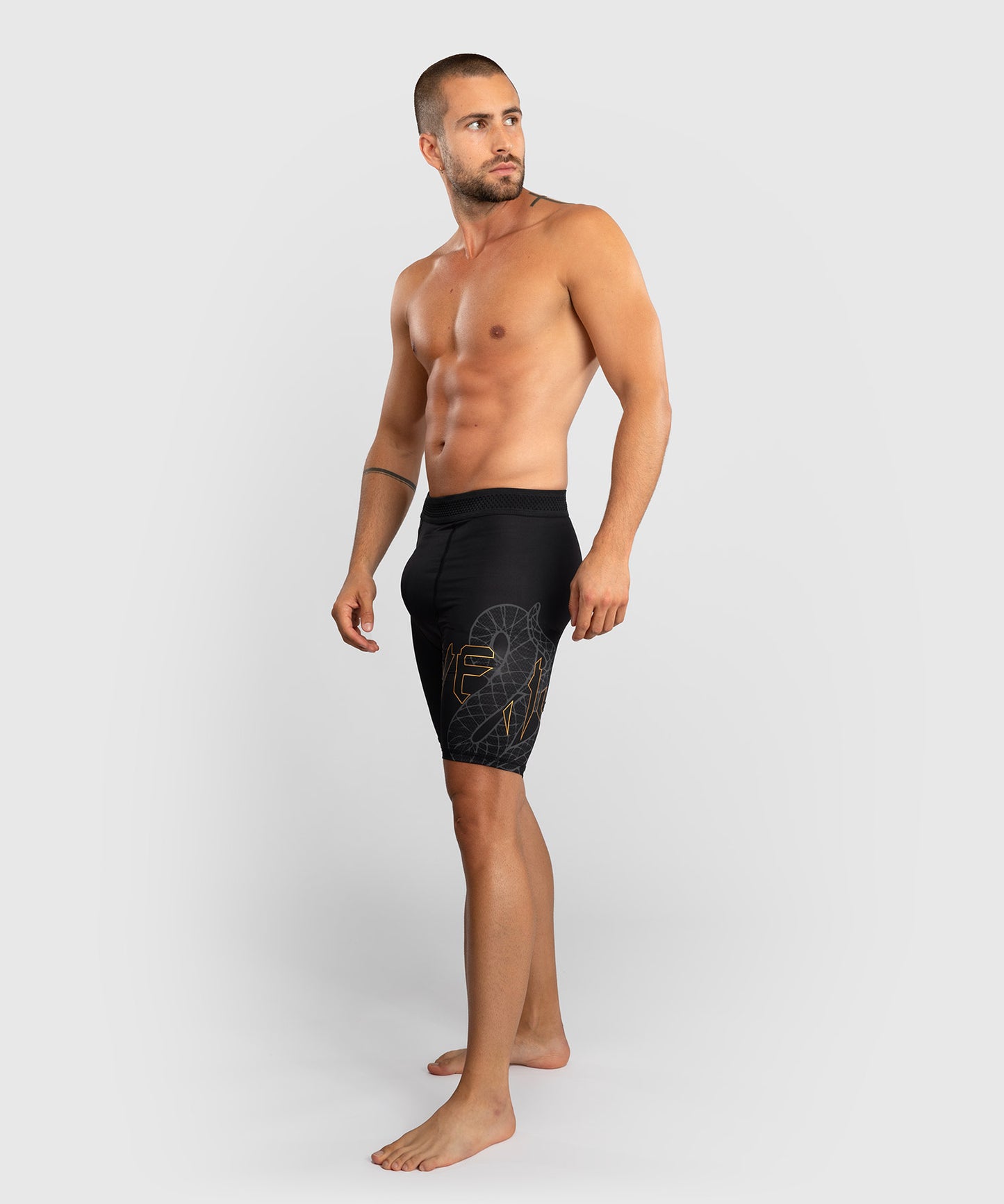 Venum Serpenti Vale Tudo Shorts - Black/Silver/Gold