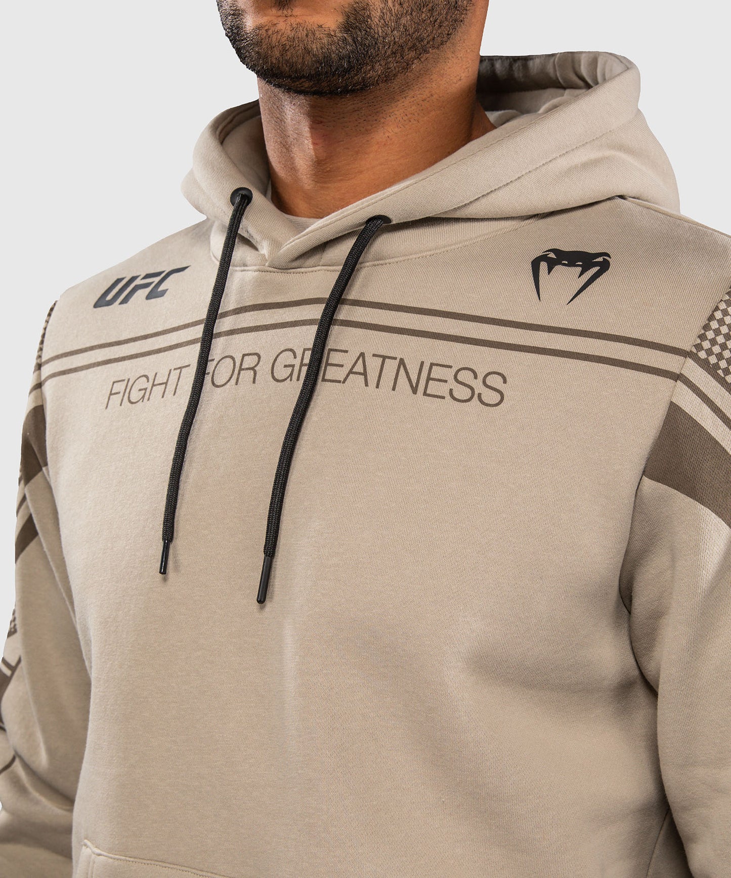 Venum UFC Unity by Venum Authentic Fight Week Men's Pullover Hoodie - Sand