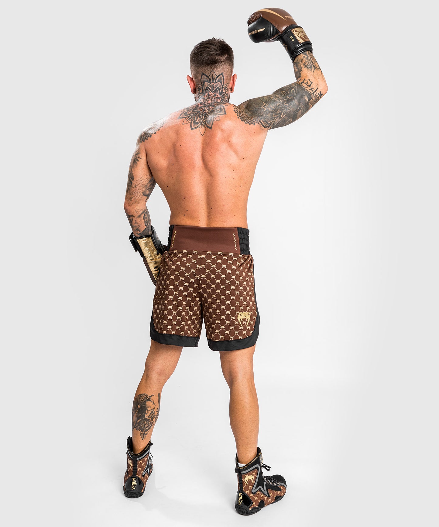 Short de Boxe Venum Monogram - Noir/Marron