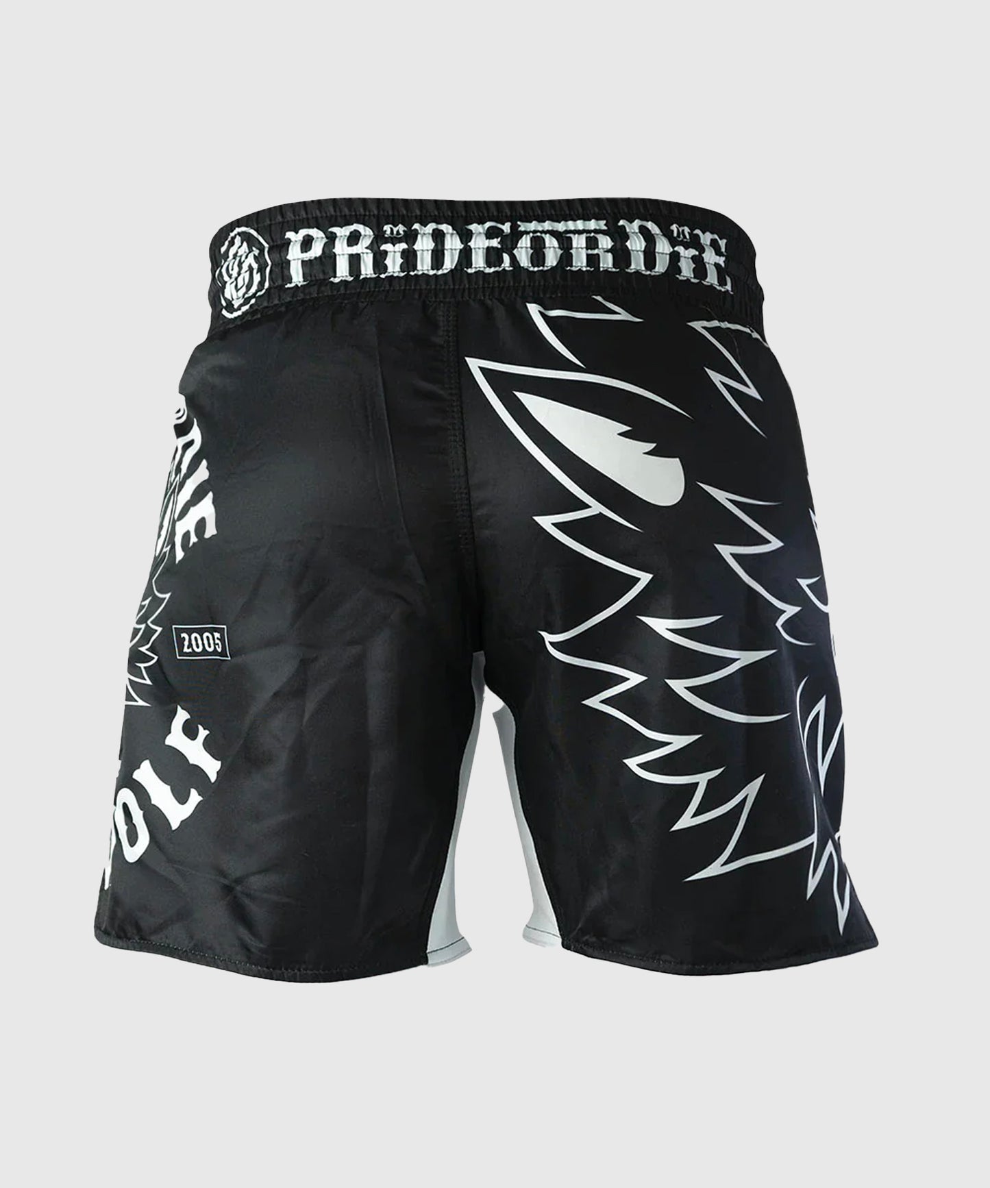Pride Or Die Lone Wolf Fightshorts - Negro
