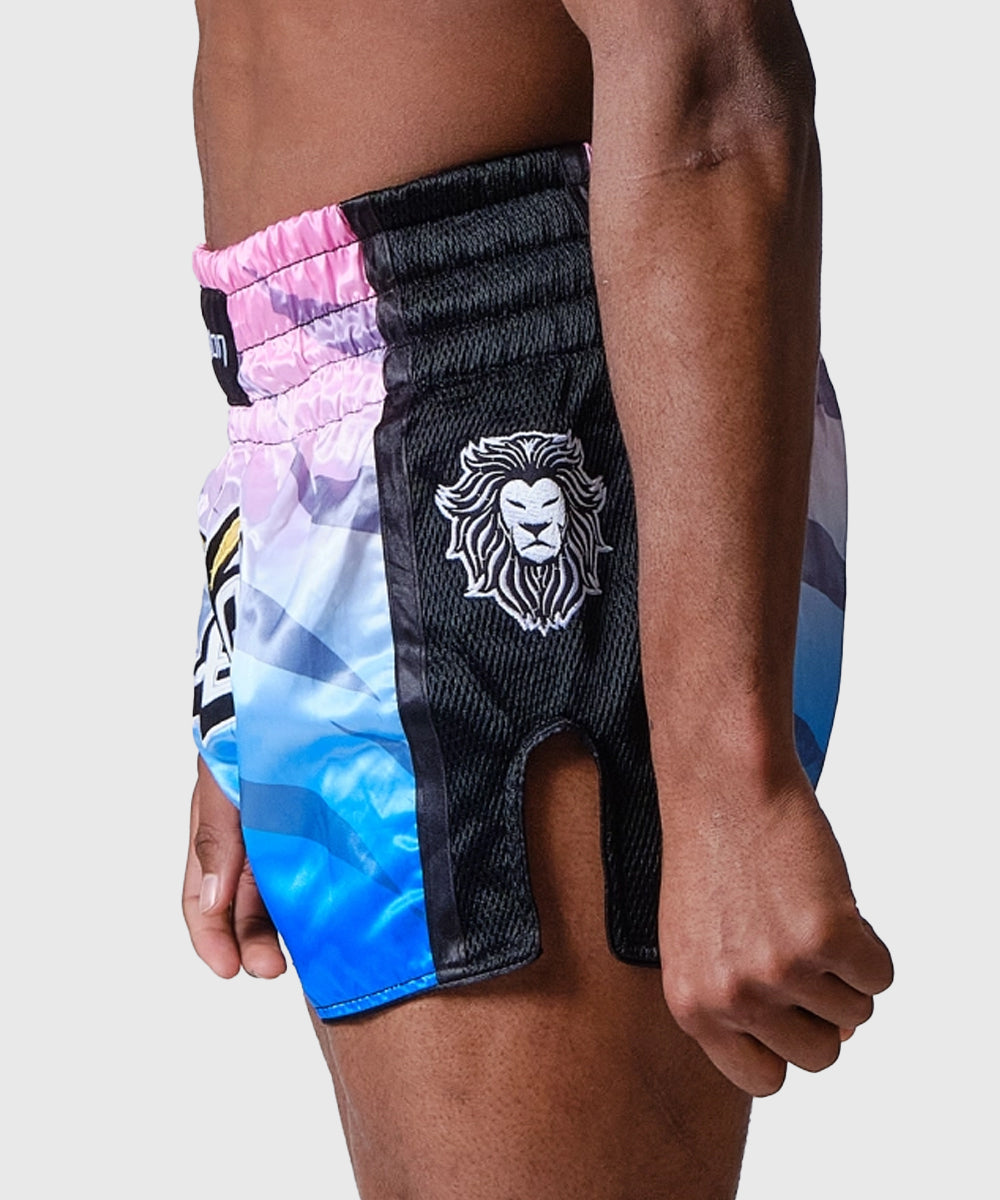 Short de Muay Thai Elion Raja - Rose/Bleu