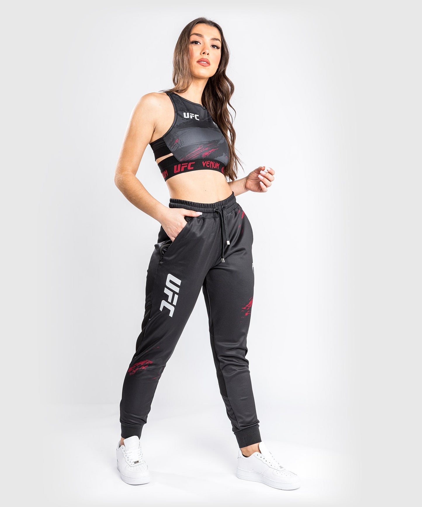 Venum Authentic Fight Week 2.0 UFC Jogginghose - Damen - Schwarz/Rot