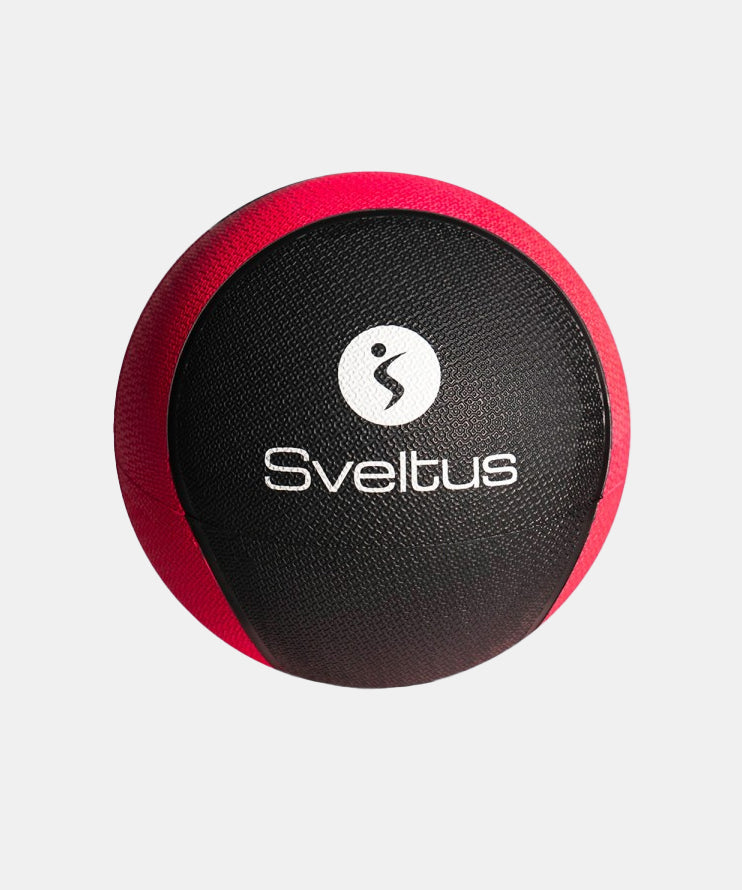 Sveltus Rubber Medizinball – 4 Kg – Schwarz/Rot
