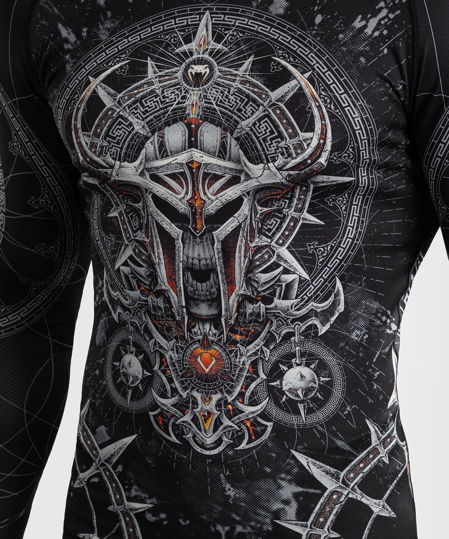 Rashguard à Manches Longues pour Hommes Venum Gladiator 5.0 - Noir/Argent