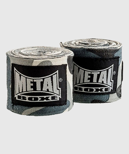 Bandages de boxe Metal Boxe - 2,5 mètres - Camo Gris