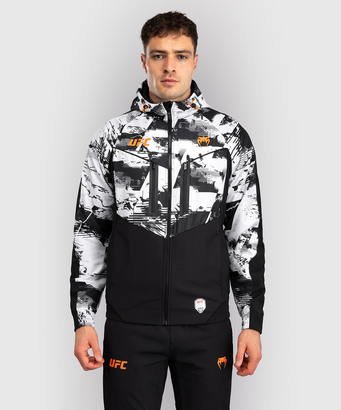 Sweat à capuche zippé Homme UFC Zenith by Venum Authentic Fight Week - Blanc