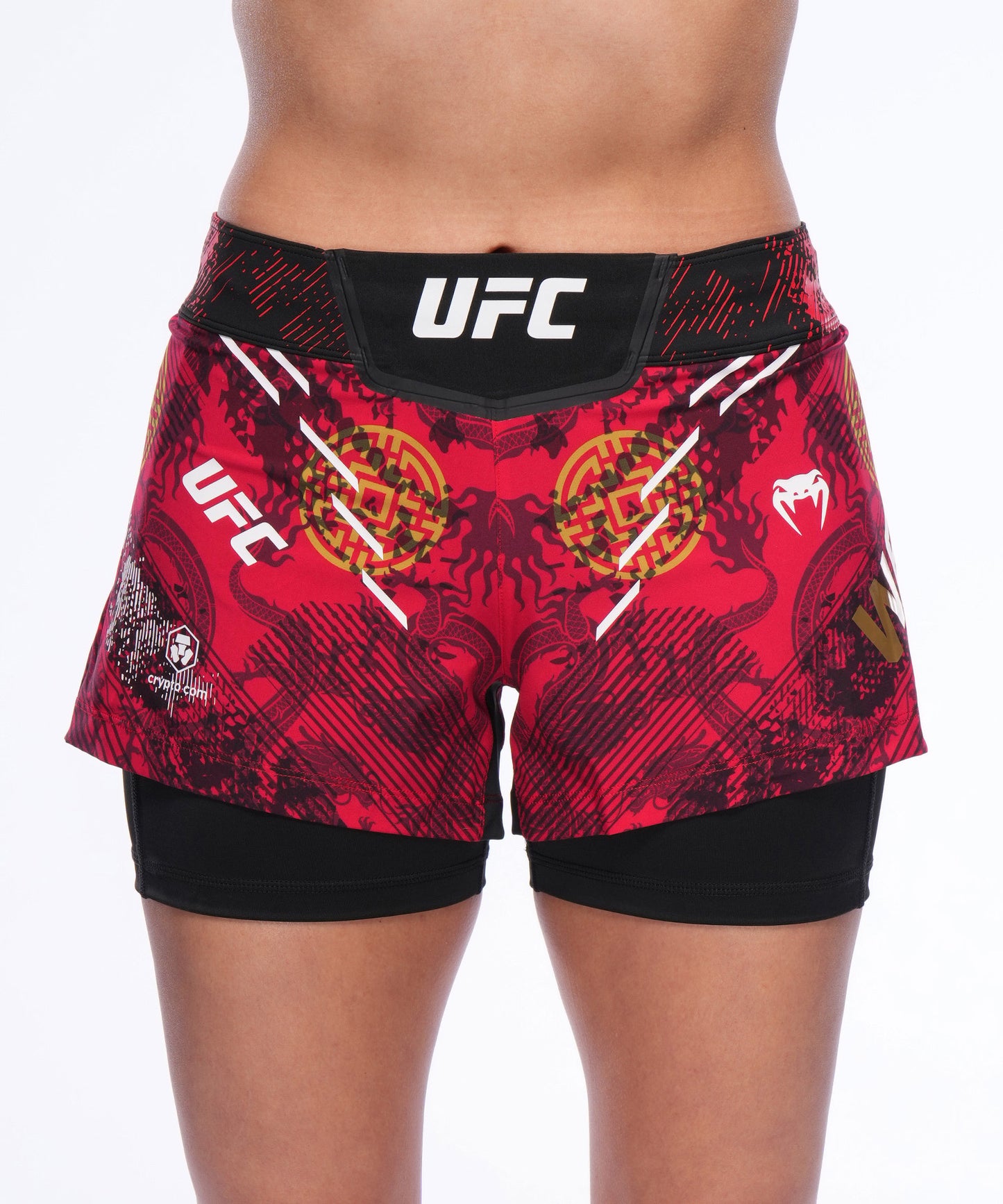 Short de Combat pour Femmes UFC Unrivaled by Venum Zhang Weili - Rouge