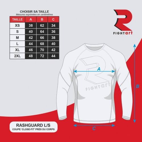 Fight Art Gano Samouraï Langarm-Rashguard - Weiß