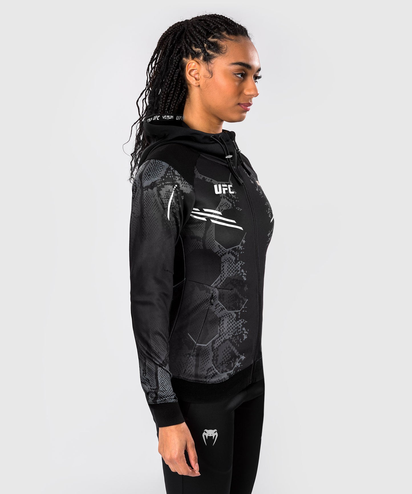 UFC Adrenaline by Venum Authentic Fight Night Women’s Walkout Hoodie - Black