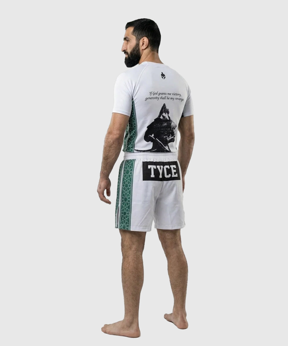 TYCE CULTURE OF WAR Saladino Pantaloncini da Combattimento - Bianco