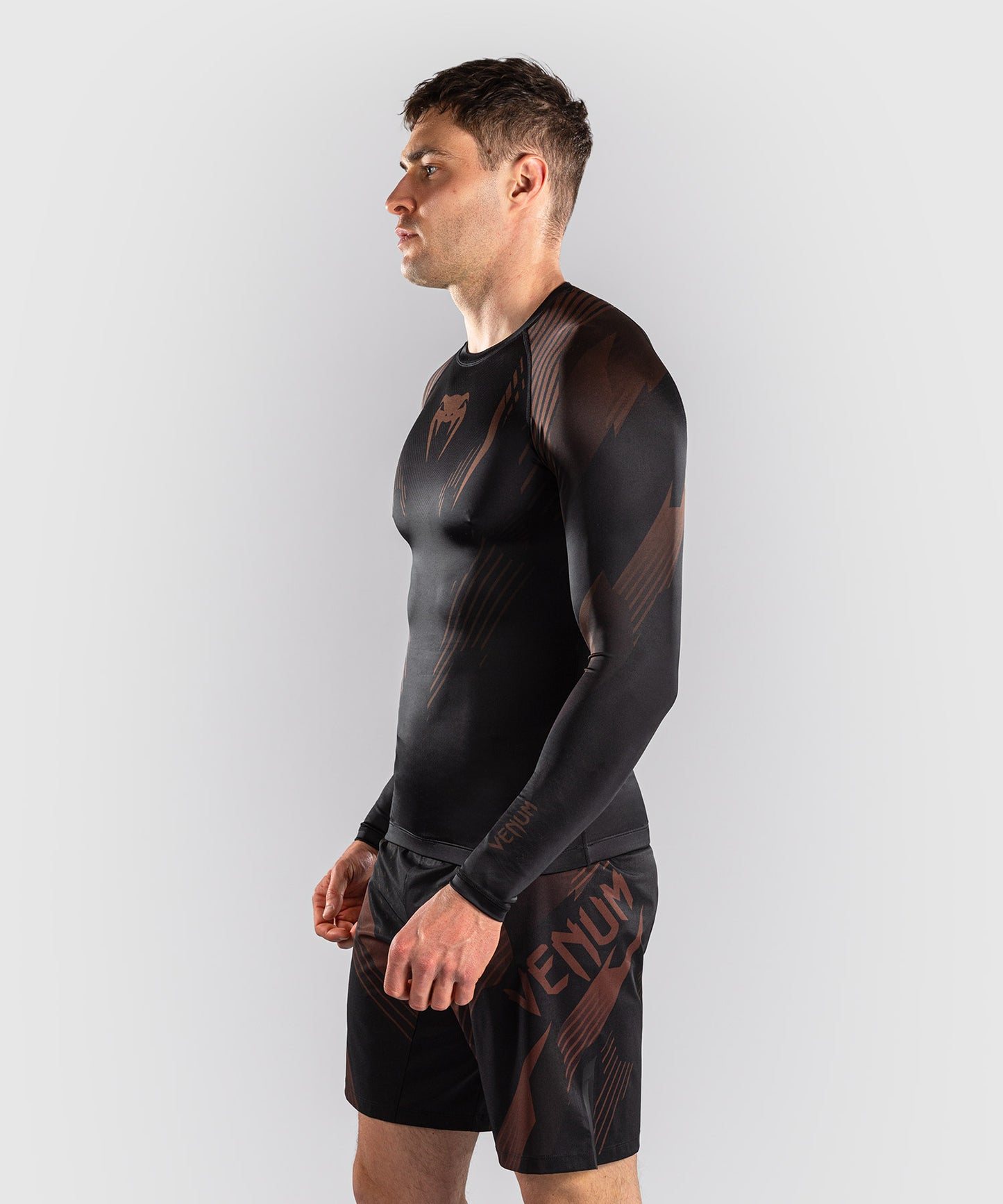 Venum No-Gi 6.0 Rashguard a Maniche Lunghe - Nero/Marrone