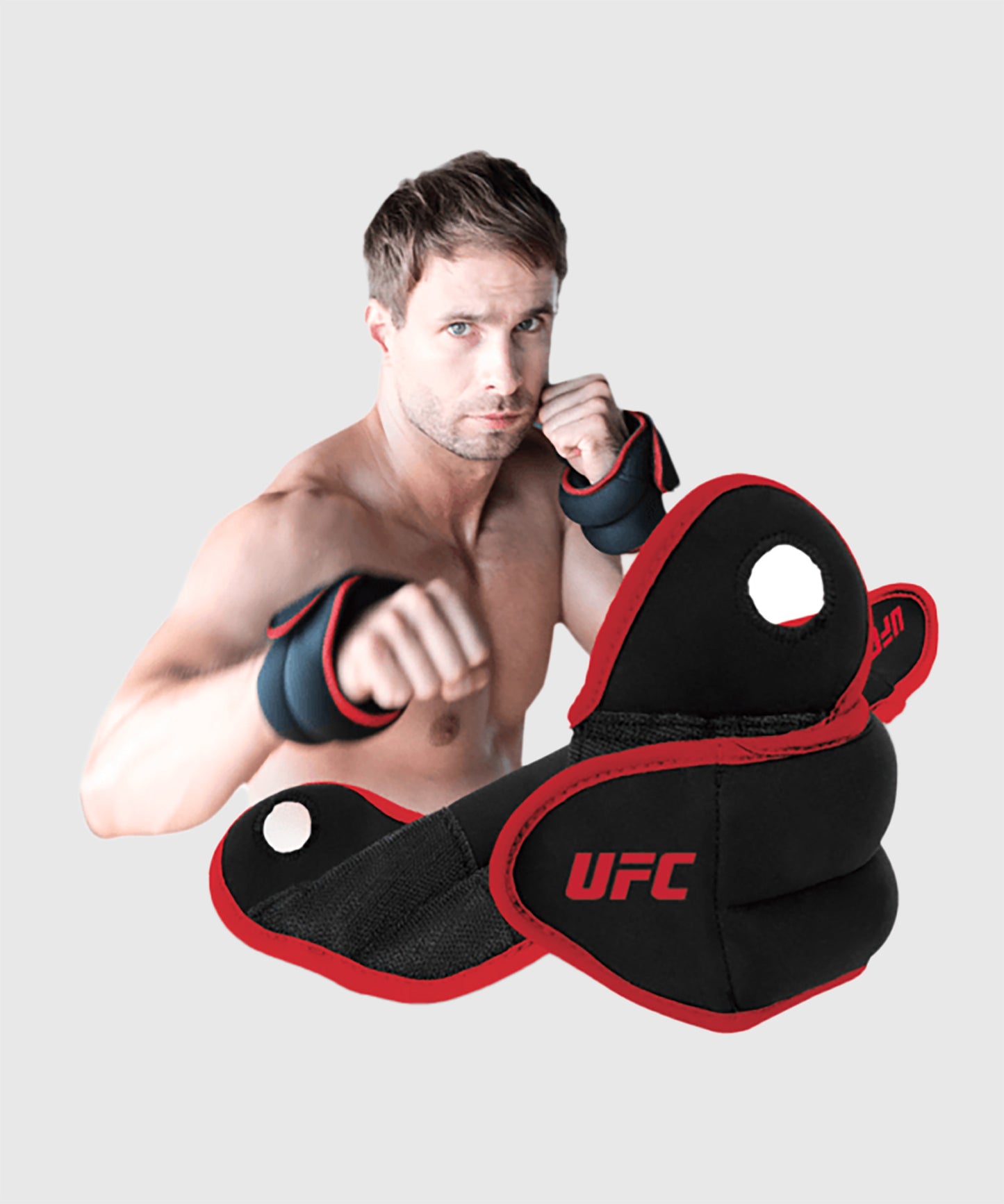 UFC Pulseras de Muñeca Lastradas 1kg – Negro