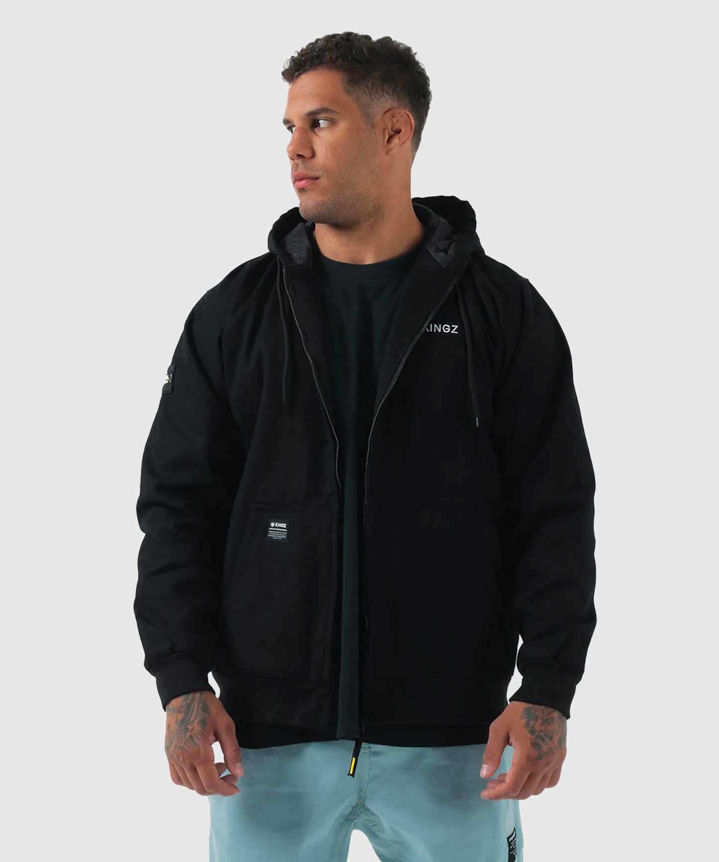 Kingz Canvas Jacke - Schwarz