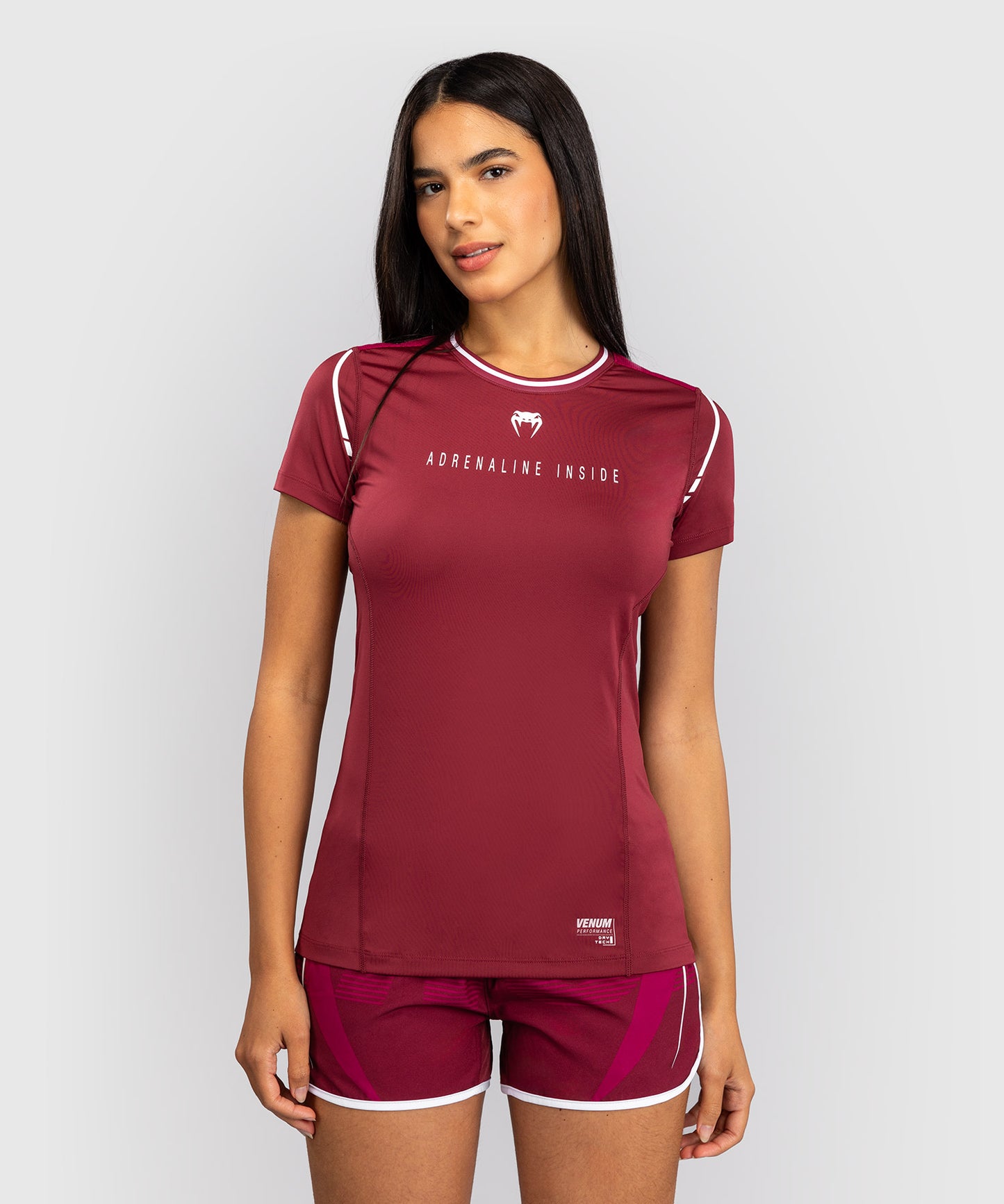 T-shirt Dry-Tech Femme Venum Adrenaline – Bordeaux/Rose