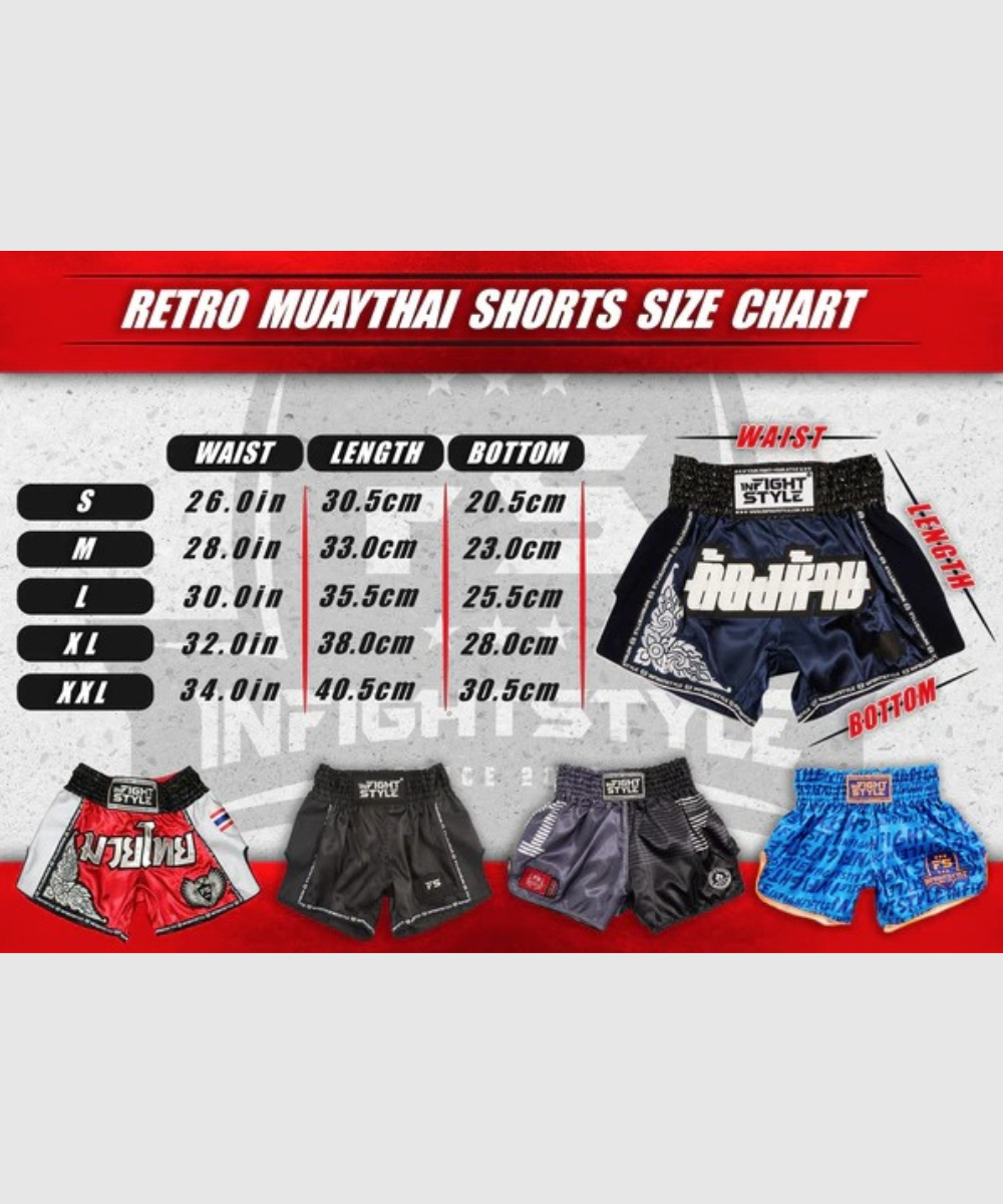 Short de Muay Thai Infightstyle Fs Utility Retro - Rouge