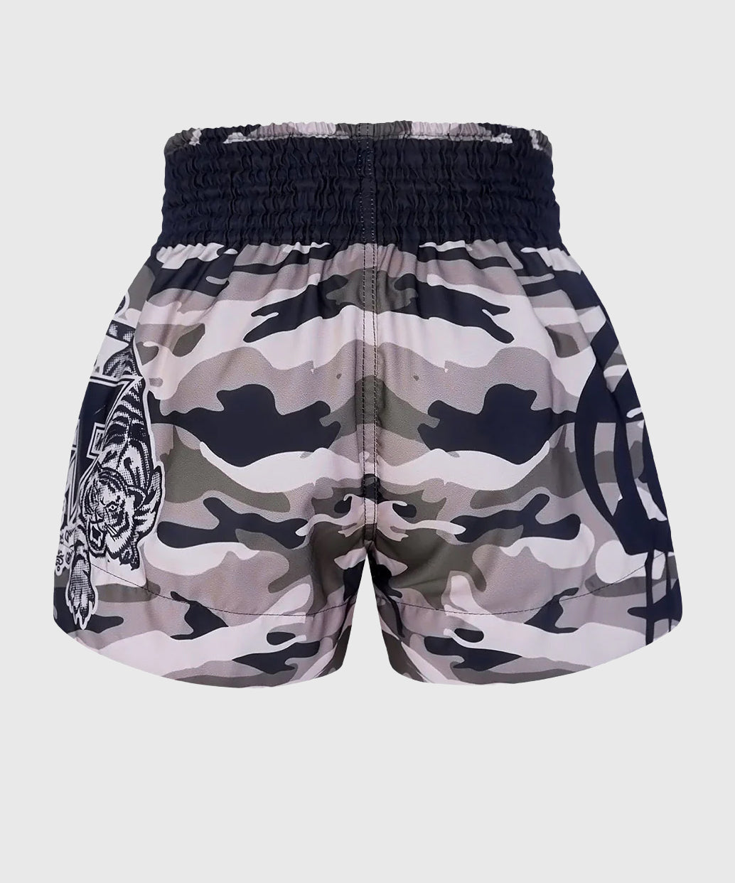 Short de Muay Thai Tuff Grey Military Camouflage - Gris