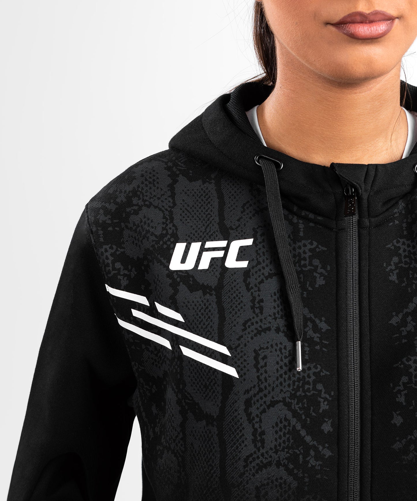 UFC Adrenaline by Venum Replica Zip Hoodie für Frauen - Schwarz