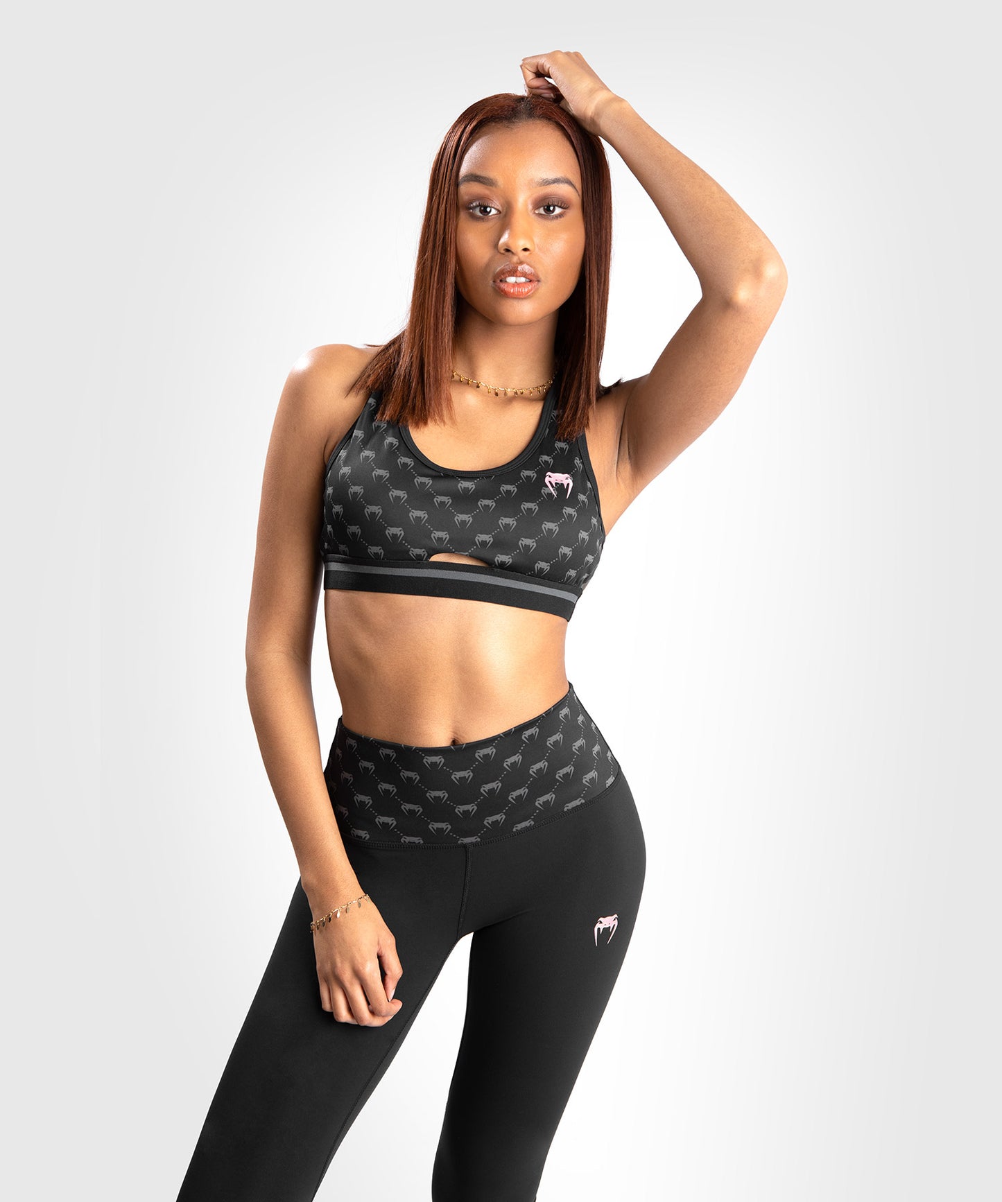 Venum Monogram Leggings – Schwarz//Roségold