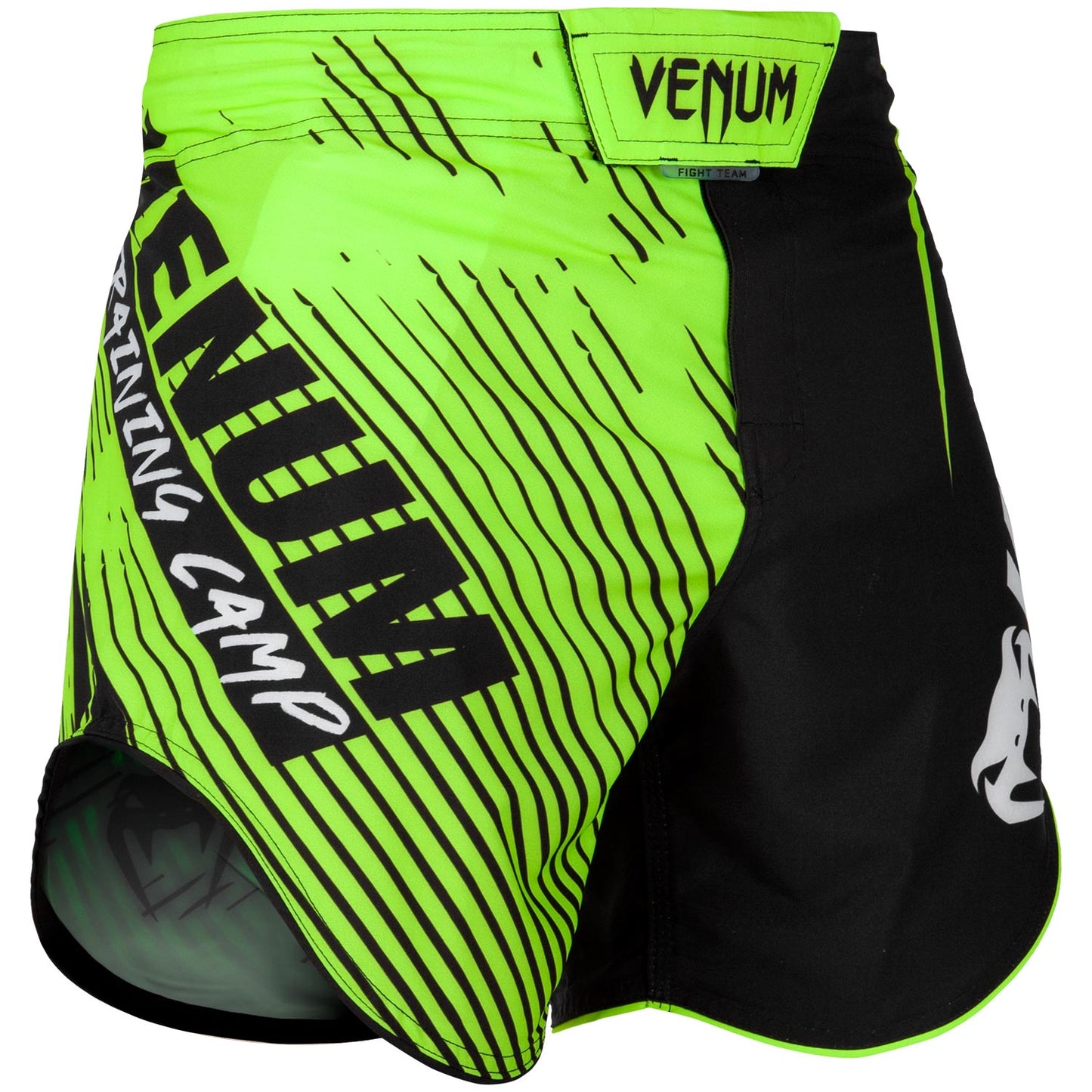 Venum Training Camp 2.0 short fightshorts - Black/Fluorescent Yellow