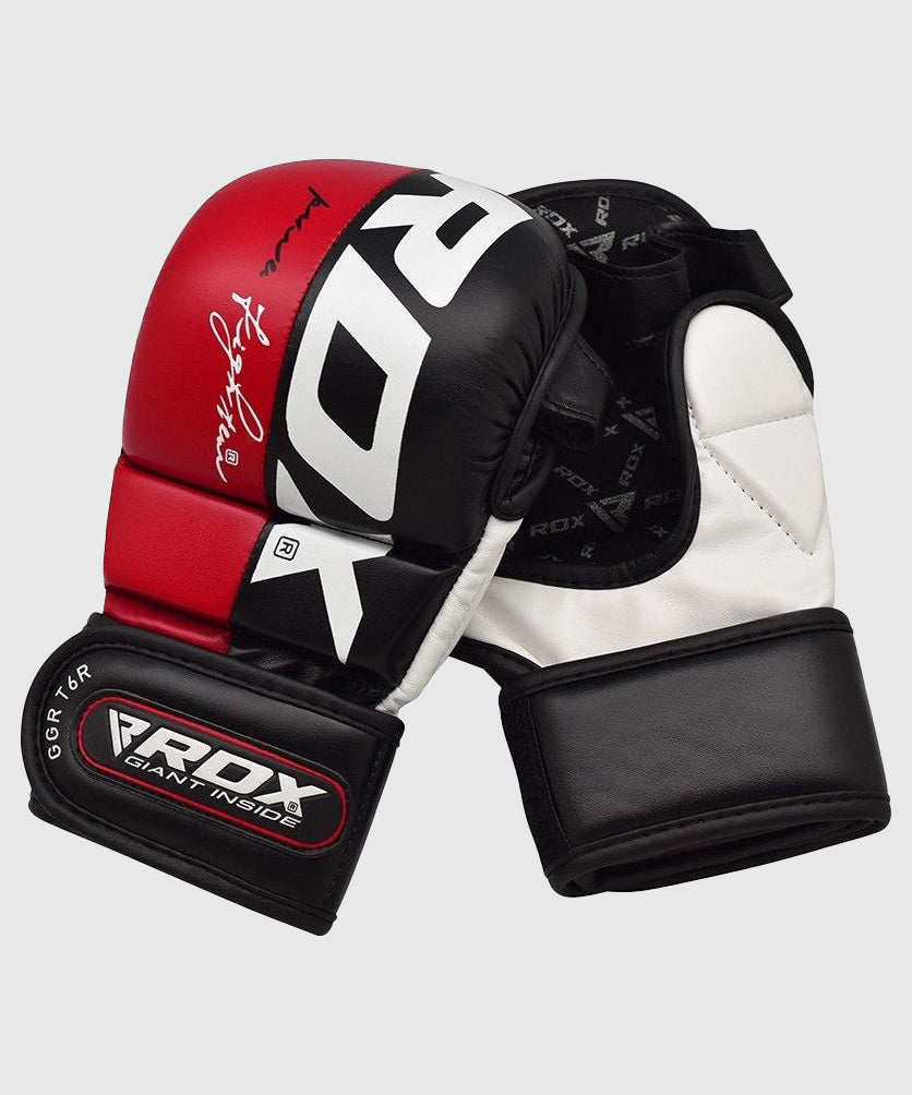 RDX Sports T6 MMA-Sparring-Handschuhe - Rot