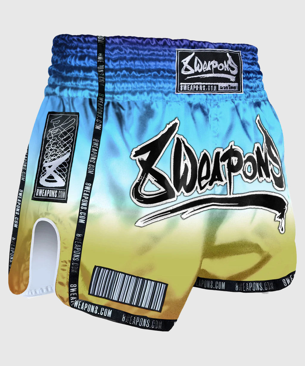 8 Weapons Vivo Sunrise Muay Thai Shorts - Blau
