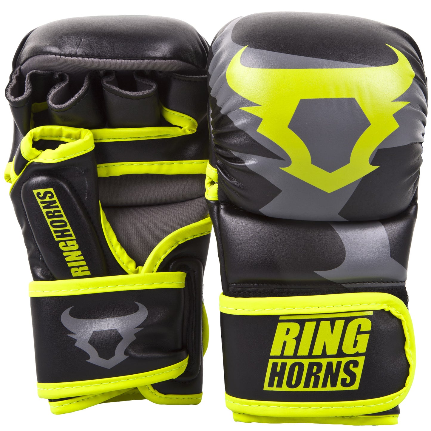 Ringhorns Charger Sparring-Handschuhe - Schwarz/Fluogelb