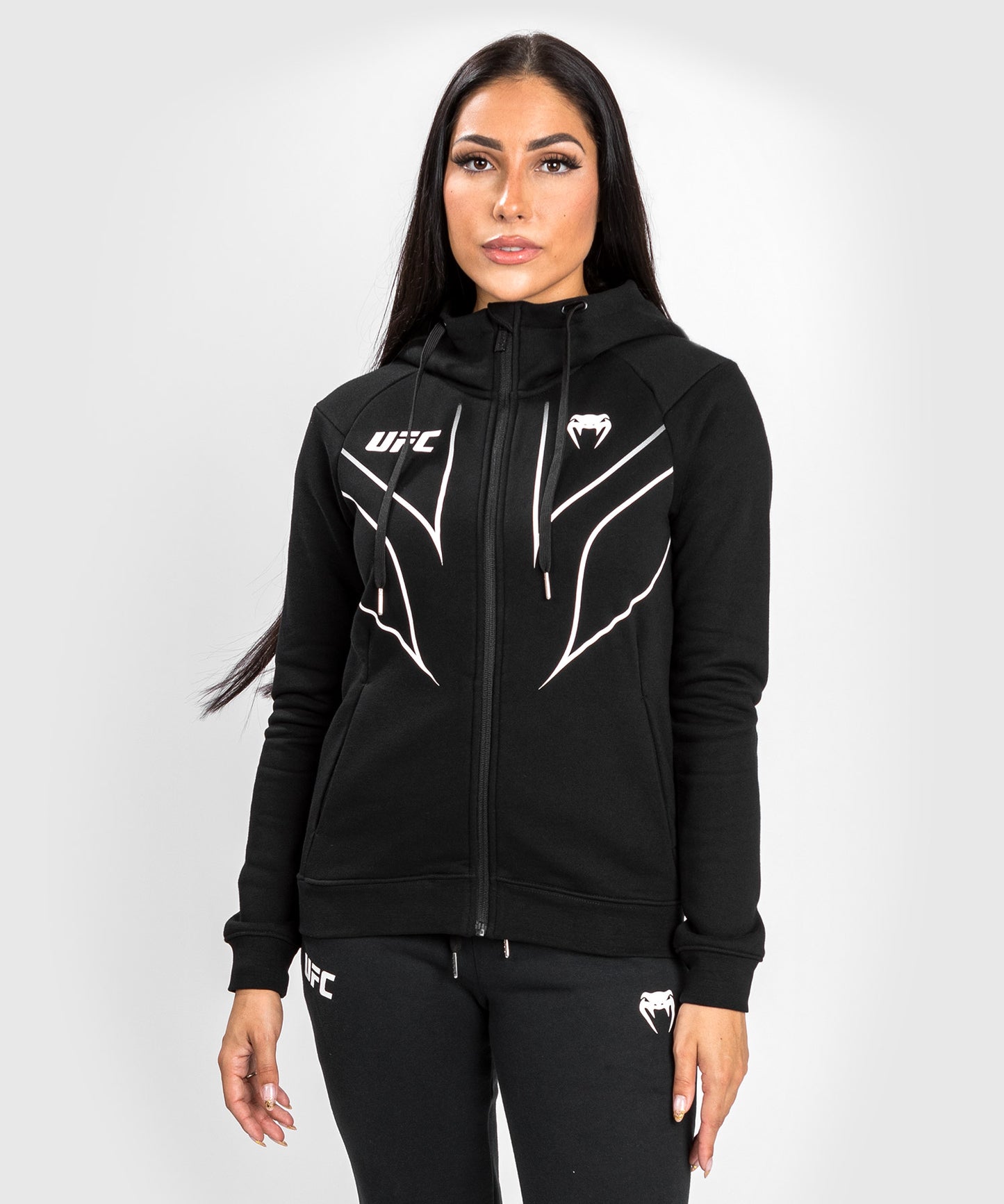 UFC Venum Fight Night 2.0 Replik Frauen Full Zip Hoodie - schwarz