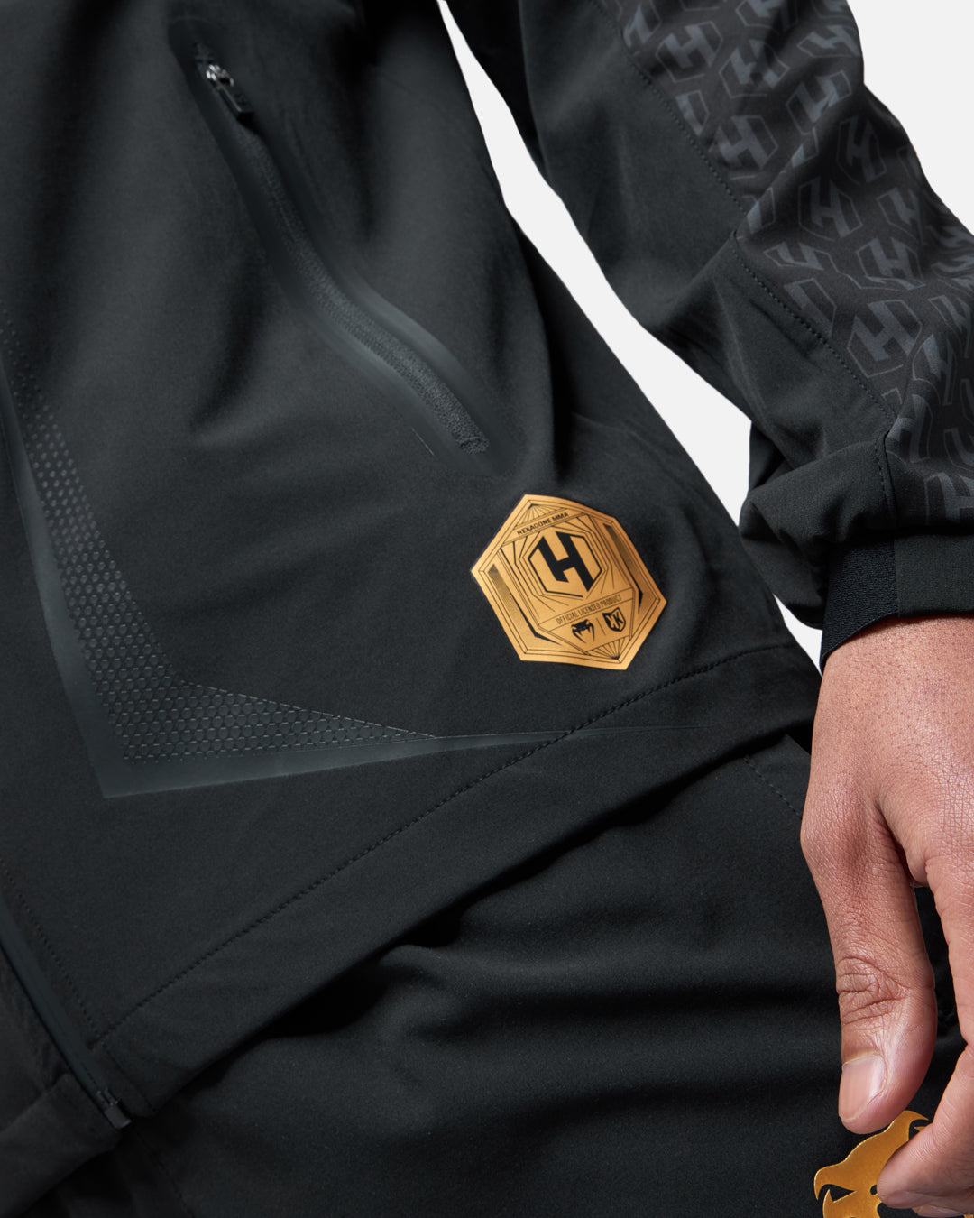 FK x Venum Hexagone MMA Chándal Chándal completo (chaqueta + pantalón) - Negro/Oro
