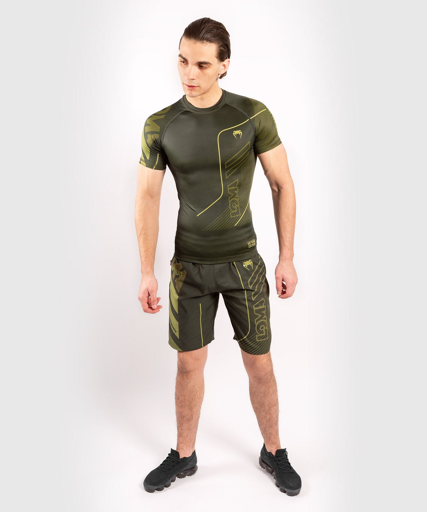 Venum Commando Edition Loma Short Sleeve Rashguard - Khaki