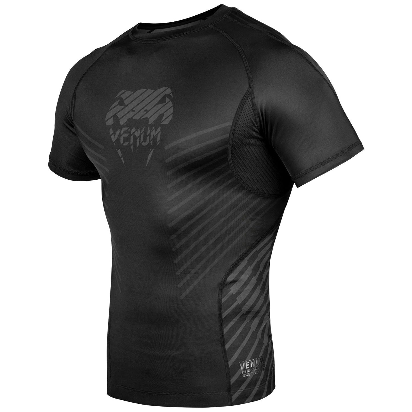 Venum Plasma Rashguard - Kurzarm - Schwarz/Schwarz