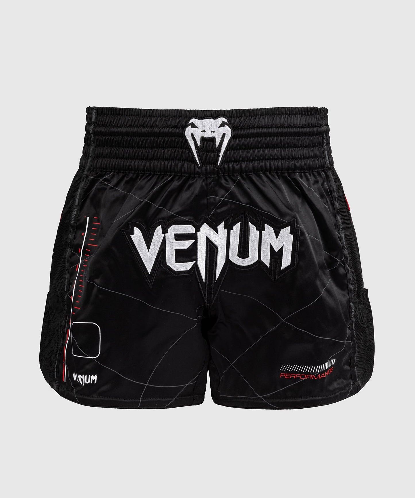 Short de Muay Thai Venum Tactical XT- Noir/Rouge Feu