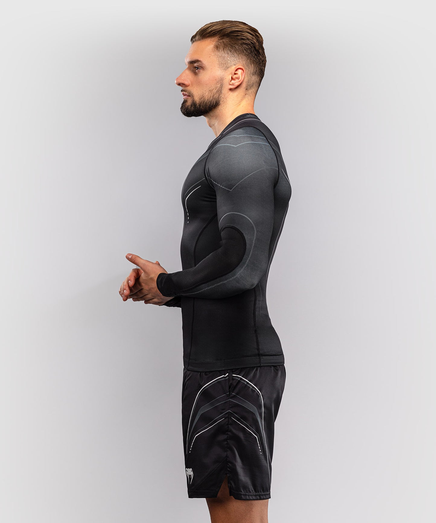 Rashguard à Manches Longues Venum Streamline – Noir/Blanc