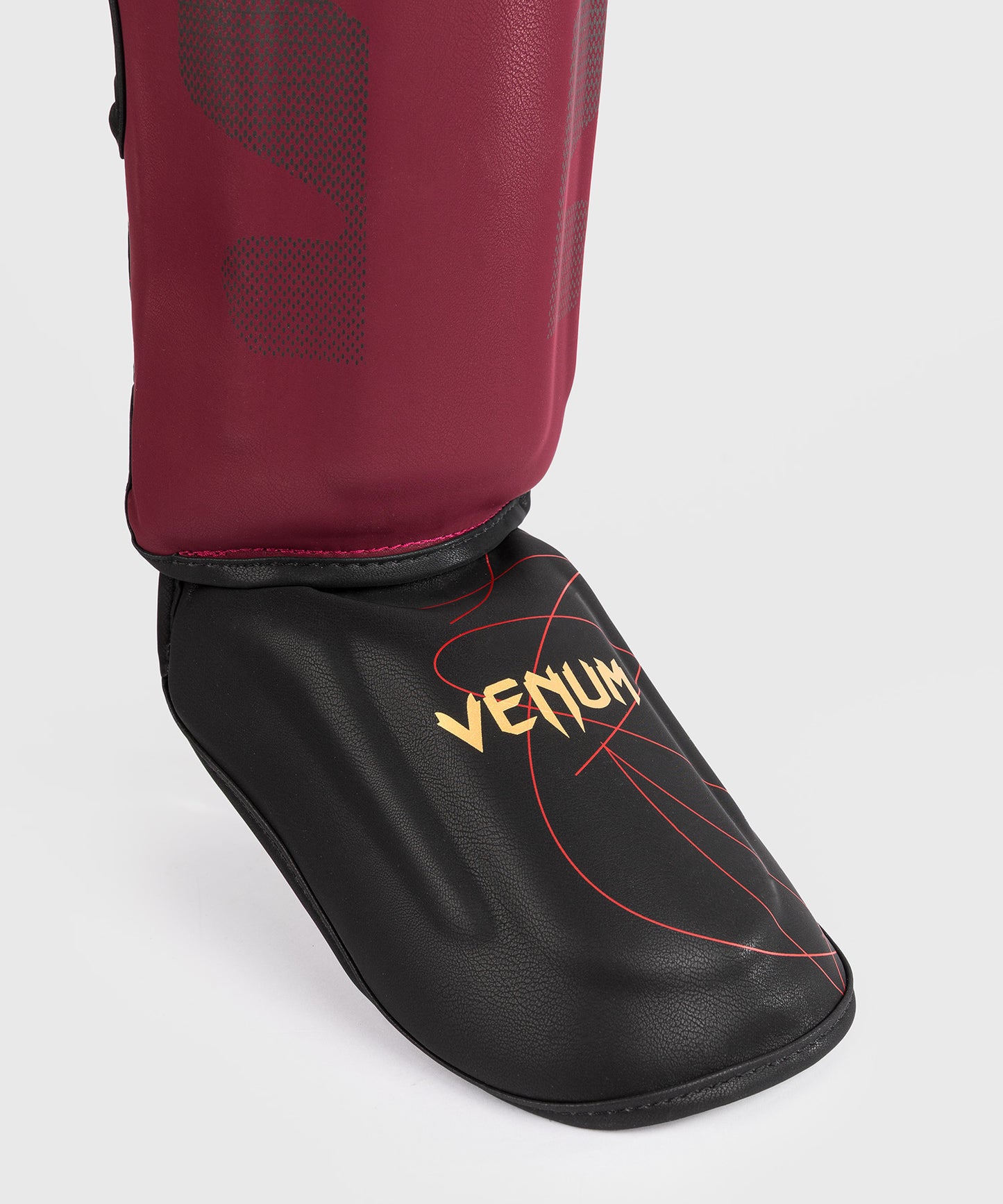 Protège-Tibias Venum Tactical XT- Noir/Bordeaux/Or