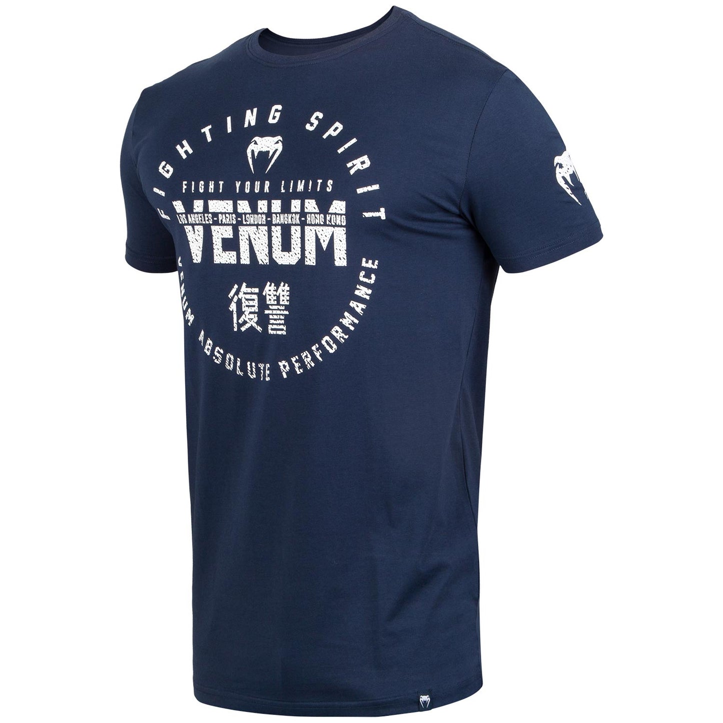 Venum Signature T-shirt - Short Sleeves - Navy Blue/White