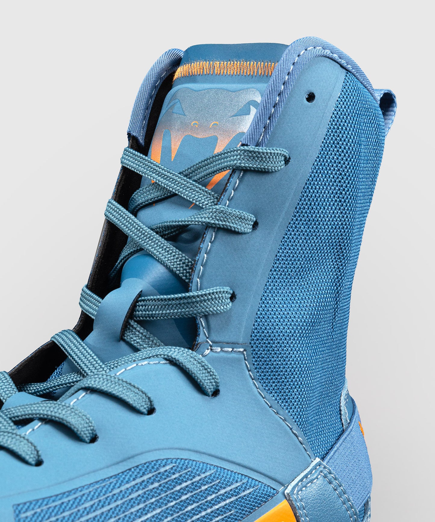 Venum Elite Neo Boxing Shoes - Steel Blue/Orange