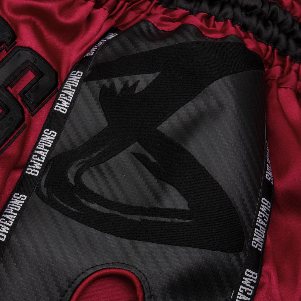 Carbon Muay Thai Shorts - Rot