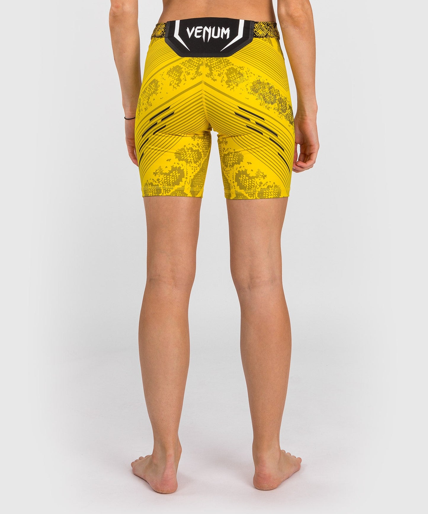 UFC Women's Long Fit Compression Short Adrenaline by Venum Authentic Fight Night - Yellow
