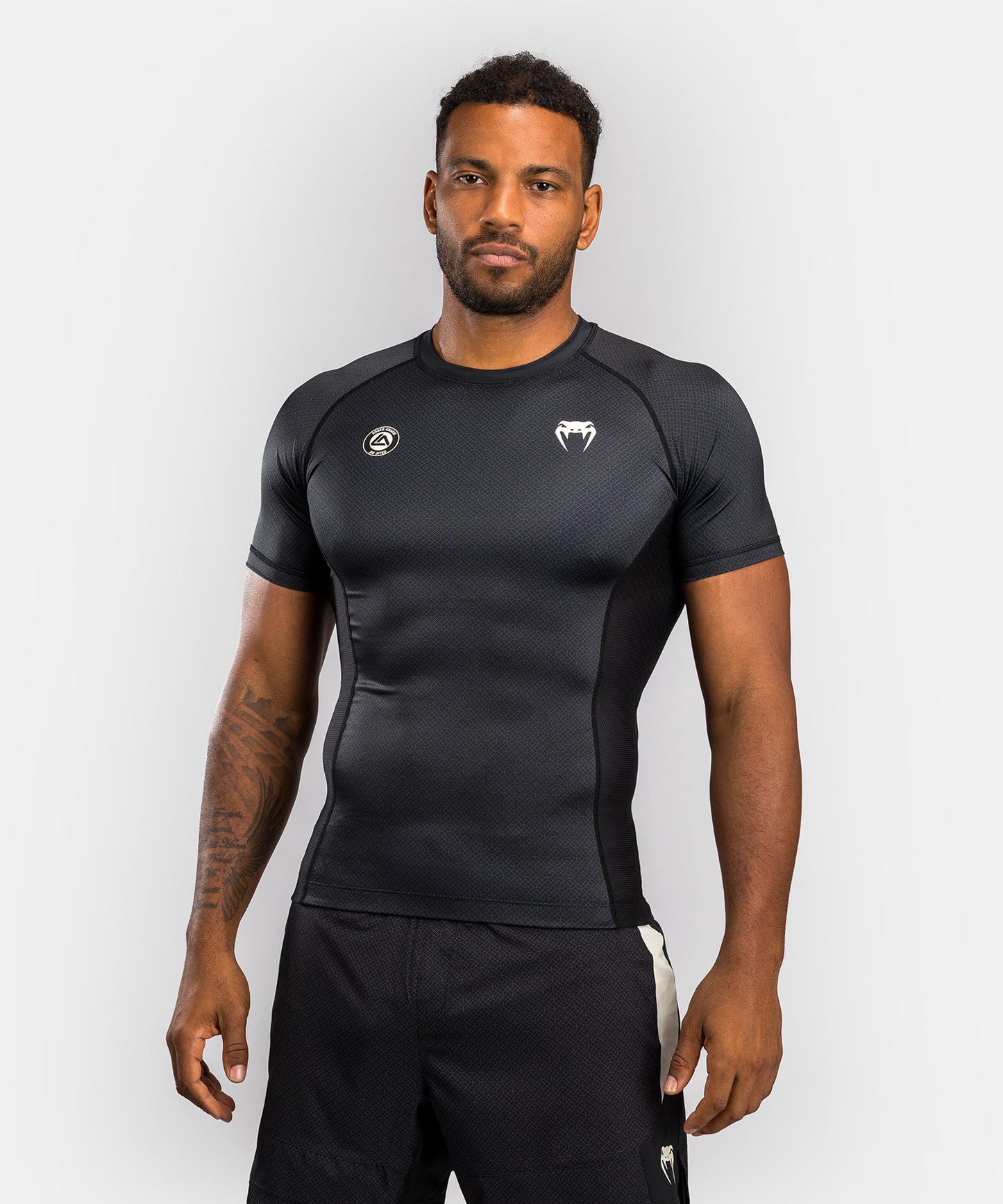Venum x Roger Gracie Academy Kurzarm Rashguard - Schwarz