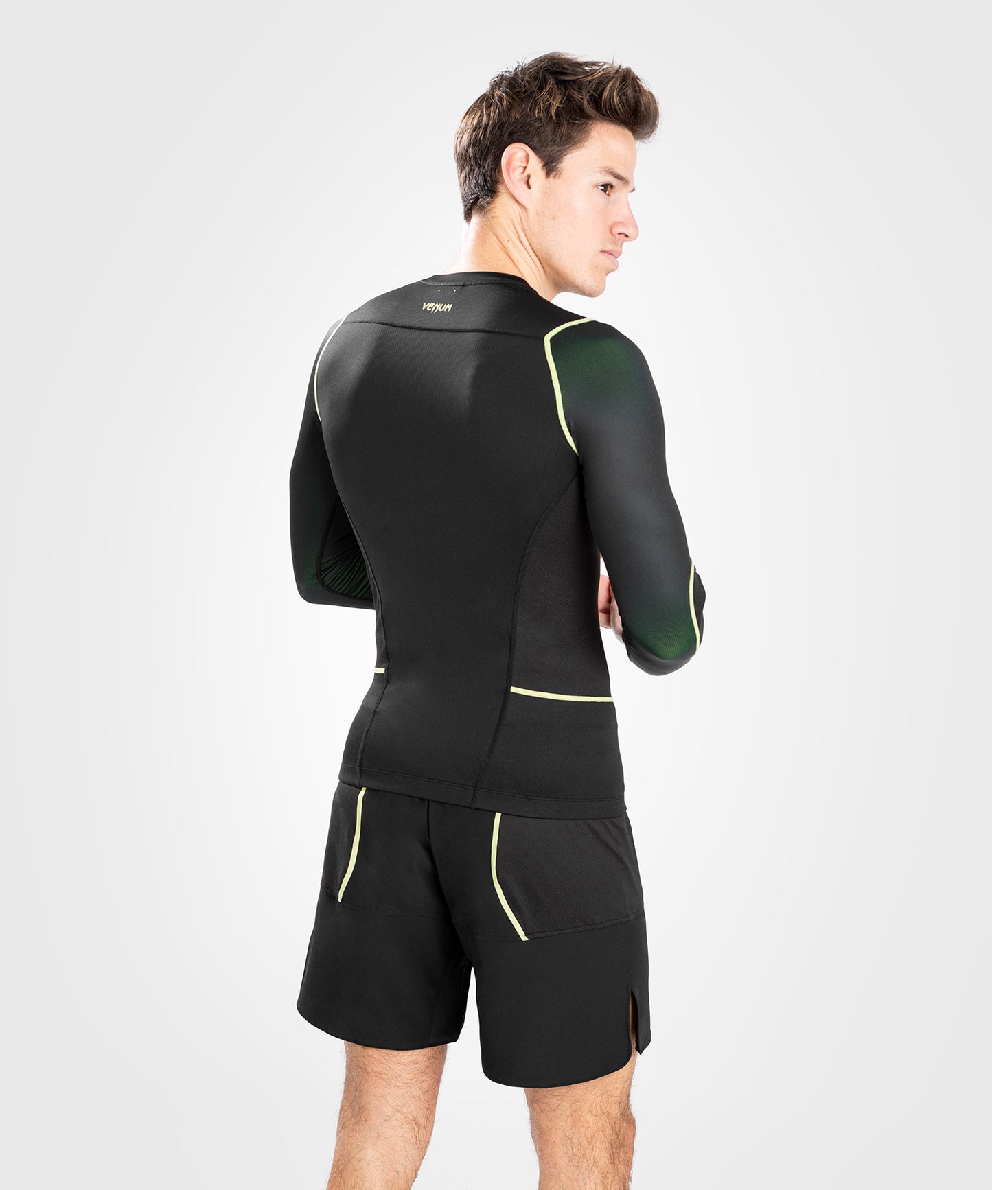 Rashguard Hommes - Manches longues Venum Fusion 2.0 - Noir/Jaune