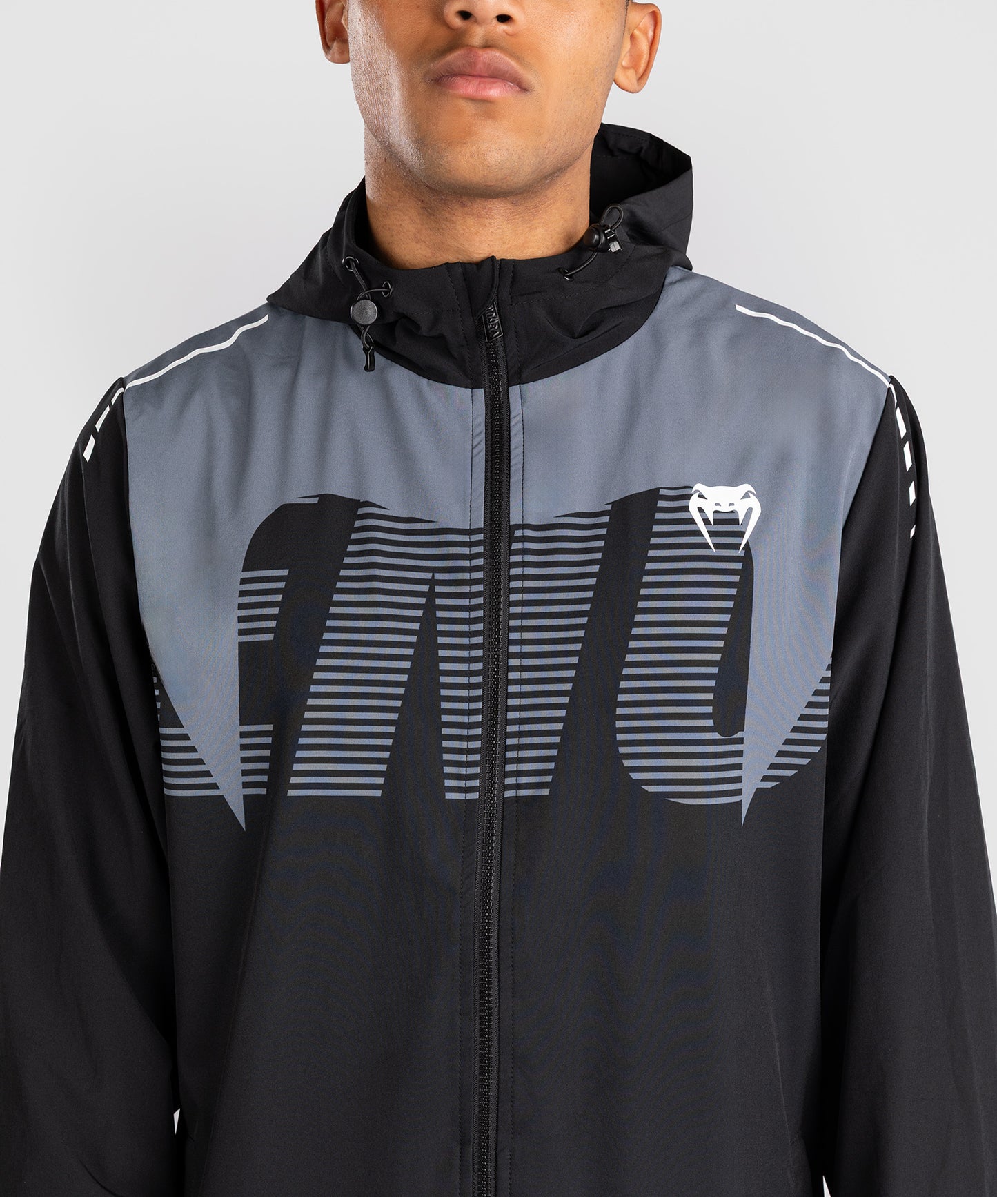 Venum Adrenaline Trainingsjacke – Schwarz/Silbergrau